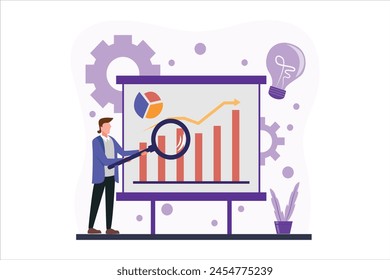Finanzas Negocios Diseño plano Ilustración
