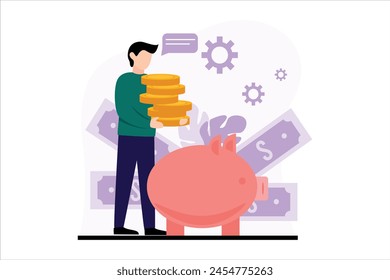 Finance Business Flat Design Illustration