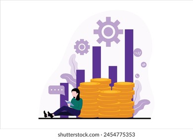 Finance Business Flat Design Illustration