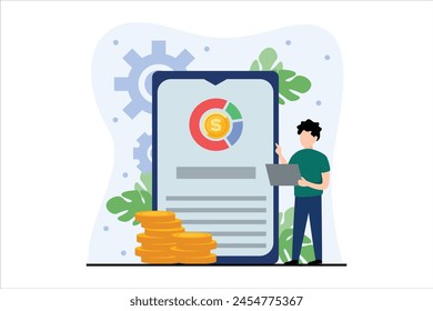Finance Business Flat Design Illustration