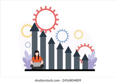 Finance Business Flat Design Illustration
