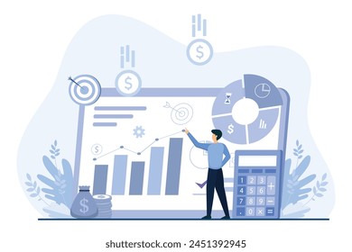 Finance Business Flat Illustration Design