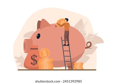 Finance Business Flat Illustration Design