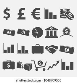 finance and business icon set