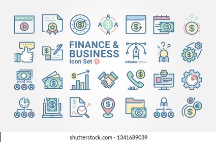 Finance & Business icon set