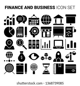finance and business icon set