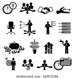 Finance and business icon set
