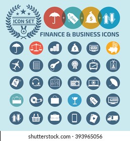 Finance and business icon set design,clean vector