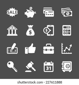 finance and business icon set, vector eps10.