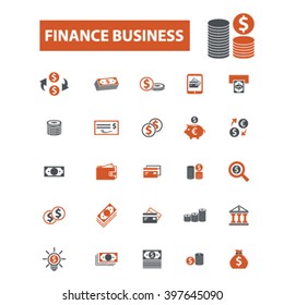 ícones de negócios financeiros
