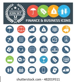 
Finance and business icons design,clean vector