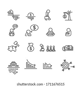 Finance and Business icons set,Vector