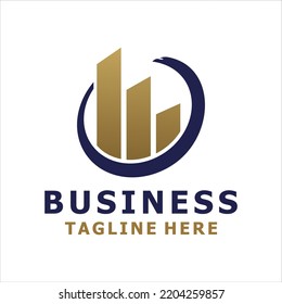 Finance Business logo with Chart and Eagle design concept.