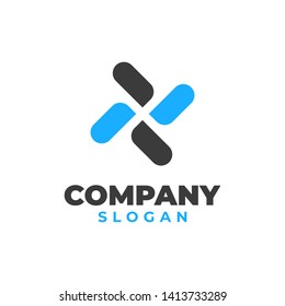 Finance business logo flat design simple