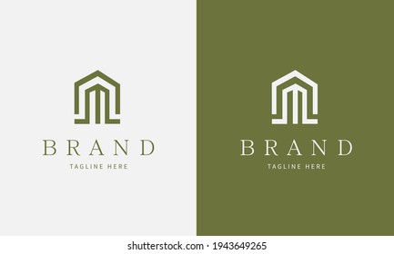 Finance Business Luxury Real Estate Agent M Letter Symbol Concept Logo