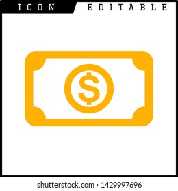 finance, business, money, dollar icon isolated sign symbol vector illustration - vector