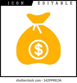 finance, business, money, dollar icon isolated sign symbol vector illustration - vector