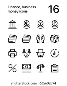 Finance, business, money icons for web and mobile design pack 3