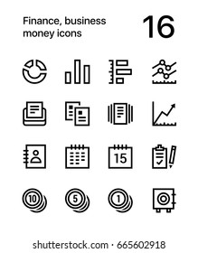 Finance, business, money icons for web and mobile design pack 2