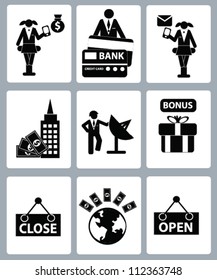 Finance and business object concept,icon set,Vector