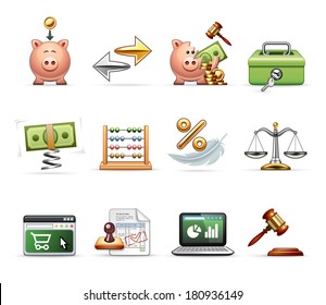 Finance, Business and Savings  |  Professional icon set