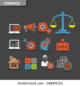 Finance and business symbol,vector