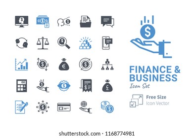 Finance and Business Vector Icon Set 04