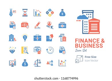 Finance and Business Vector Icon Set 02
