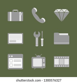Finance and business. Vector icon set.