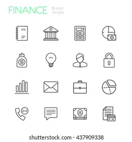 Finance and business vector line icons