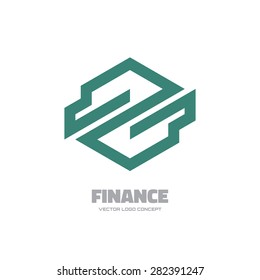 Finance business - vector logo template concept illustration. Industrial sign. Geometric structure symbol. Design element. 