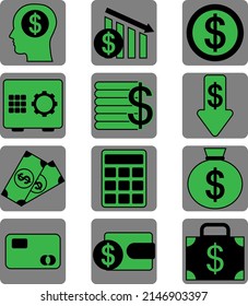 Finance bussines, illustration, vector on a white background.