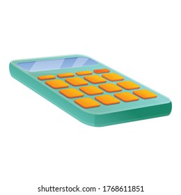 Finance calculator icon. Cartoon of finance calculator vector icon for web design isolated on white background