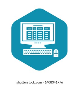 Finance calculator icon. Simple illustration of finance calculator vector icon for web design isolated on white background