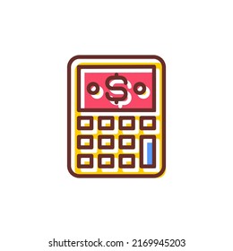 finance calculator icon in vector. Logotype