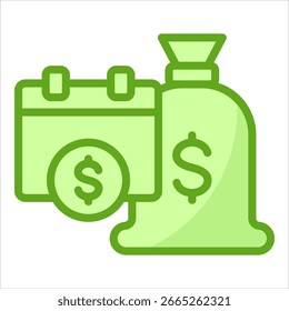 Elemento De Icono De Calendario Financiero Para Diseño
