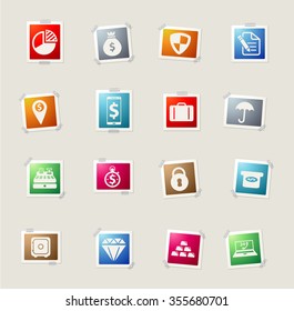 Finance card icons for web