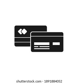 Finance Card Solid Style Icon For Payment Transaction Process Vector Illustration