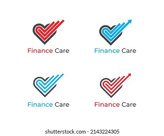 Finance Care logo, Marketing Care logo Concept sign icon Design. Vector illustration template