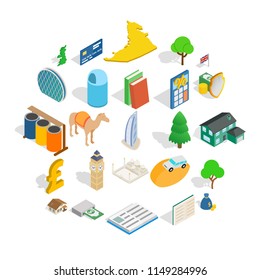 Finance center icons set. Isometric set of 25 finance center vector icons for web isolated on white background