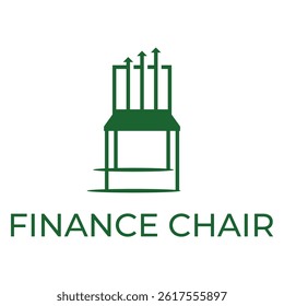 finance chair flat minimalist logo design