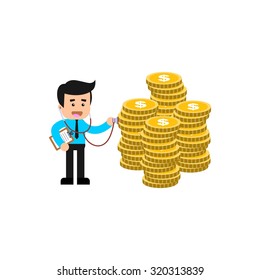 Finance Character Logo Template
