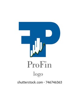 Finance chart bar abstract vector and logo design or template rectangle ribbon business icon of company identity symbol concept