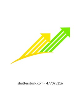 Finance chart bar logo template design vector