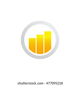 Finance chart bar logo template design vector