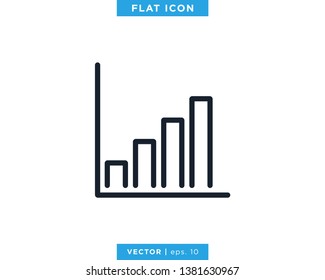 Finance, Chart, Business growth, Analytic Icon Vector Logo Design Template. Editable Stroke