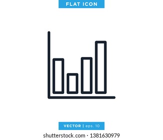 Finance, Chart, Business growth, Analytic Icon Vector Logo Design Template. Editable Stroke