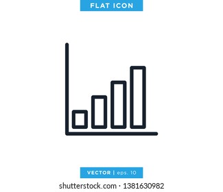 Finance, Chart, Business growth, Analytic Icon Vector Logo Design Template. Editable Stroke