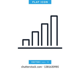 Finance, Chart, Business growth, Analytic Icon Vector Logo Design Template. Editable Stroke