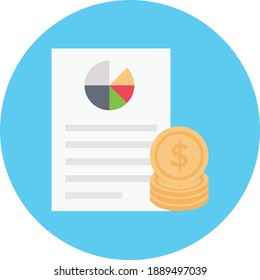 finance chart flat vector colour icon